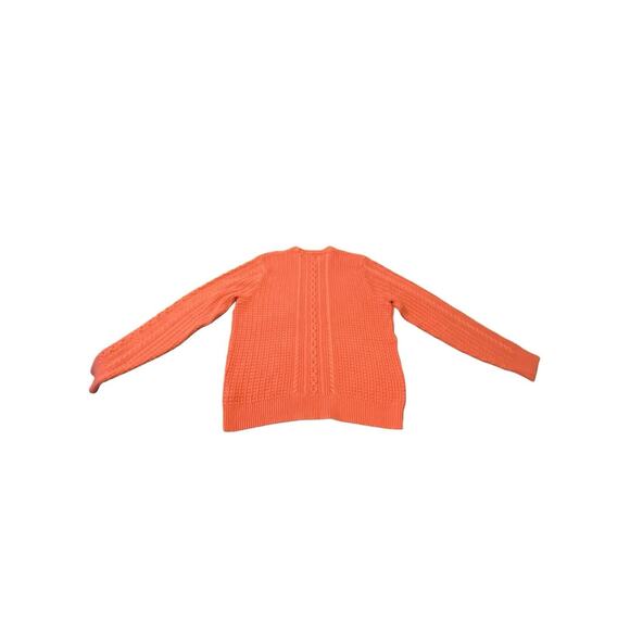 J Crew Cotton Cable Knit Crewneck Fisherman Sweater in Heather Pink Size XL - Picture 5 of 16